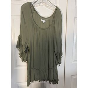 Fever Women's Olive Green Cover Up Size 3X